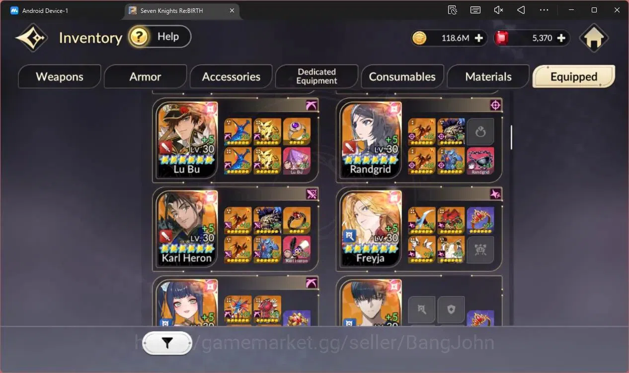Seven Knights Re:Birth Accounts Global |Full EX7 (Gelidus TC1,Fai,Melia,Juri,Roise image 15