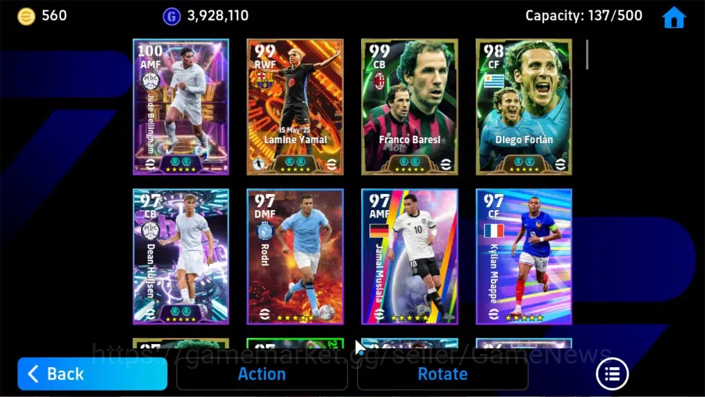 eFootball Accounts Legends & Iconic Players Android|BigTime Lamine Yamal 15May'25|10 Epic Diego 5