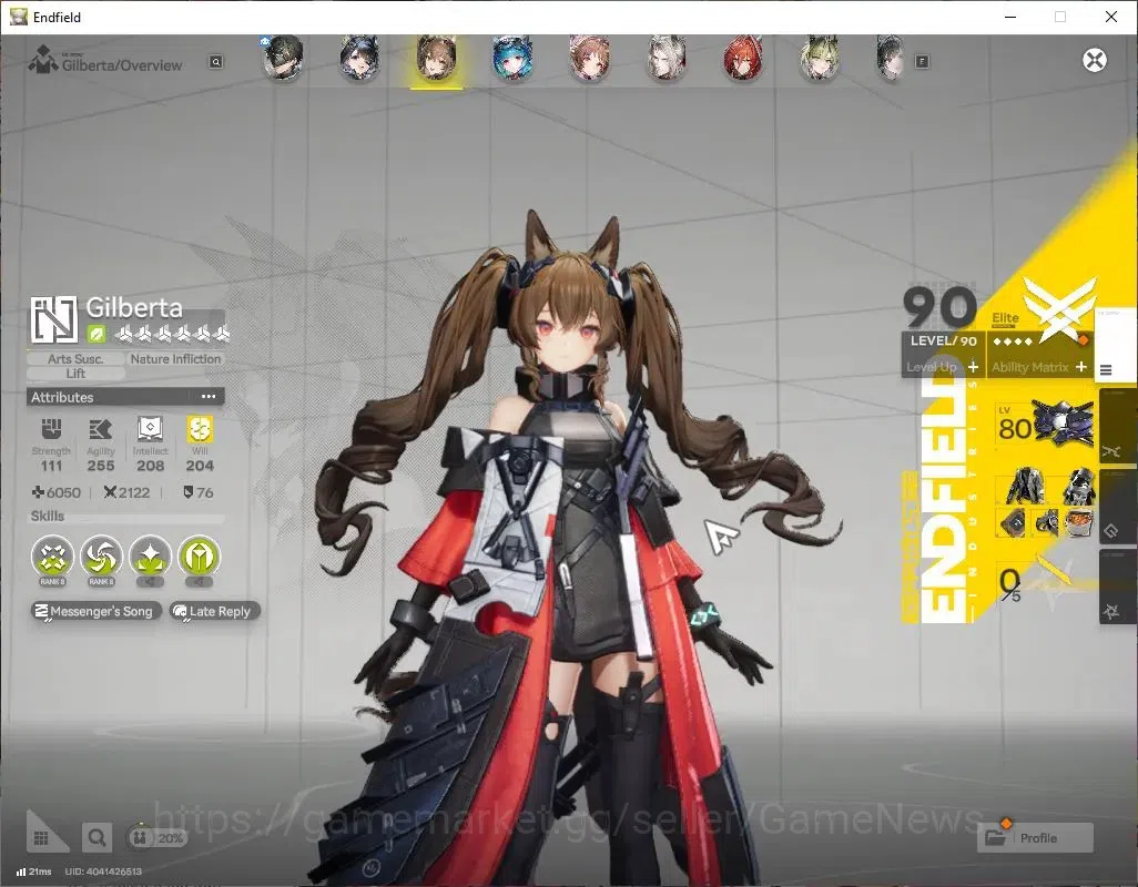Arknights: Endfield Accounts ASIA|Lv55|7 SSR(2Limit)+6(*6WEP)|TangtangP1,Gilberta,ArdeliaP2+Sign,LastRite,Etc|Gryphlink|Ars 5