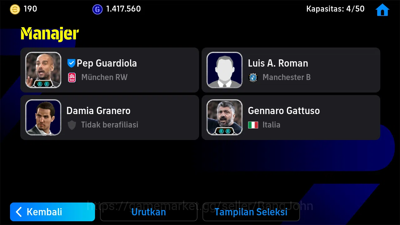 eFootball Accounts Power 3170 | puskas epic db | abbiati epic db new  image 3