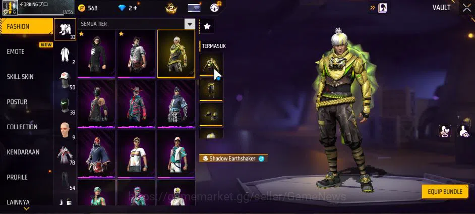 Free Fire Accounts Indonesia| M1887 Emerald Power | Katana Hybrid Exp image 6