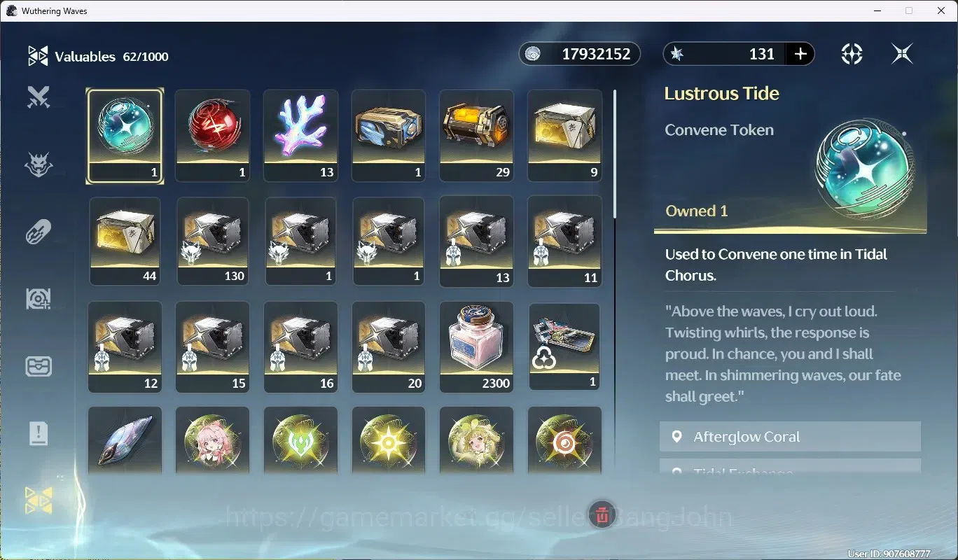 Wuthering Waves Accounts SEA|UL 48 | Rank 5 |1 Char Limited [Denia R6 + Sig image 15