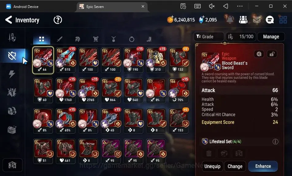 Epic Seven Accounts GLOBAL Unverif|New Era|3 ML[BArunka,Solitaria otSn image 10