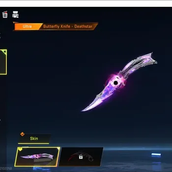 Blood Strike Accounts Starter ASIA Starter|1 ULTRA Melee: Butterfly Knife-Deathstar|1Epic Rename Card|1 LEGENDARY Gun|Check