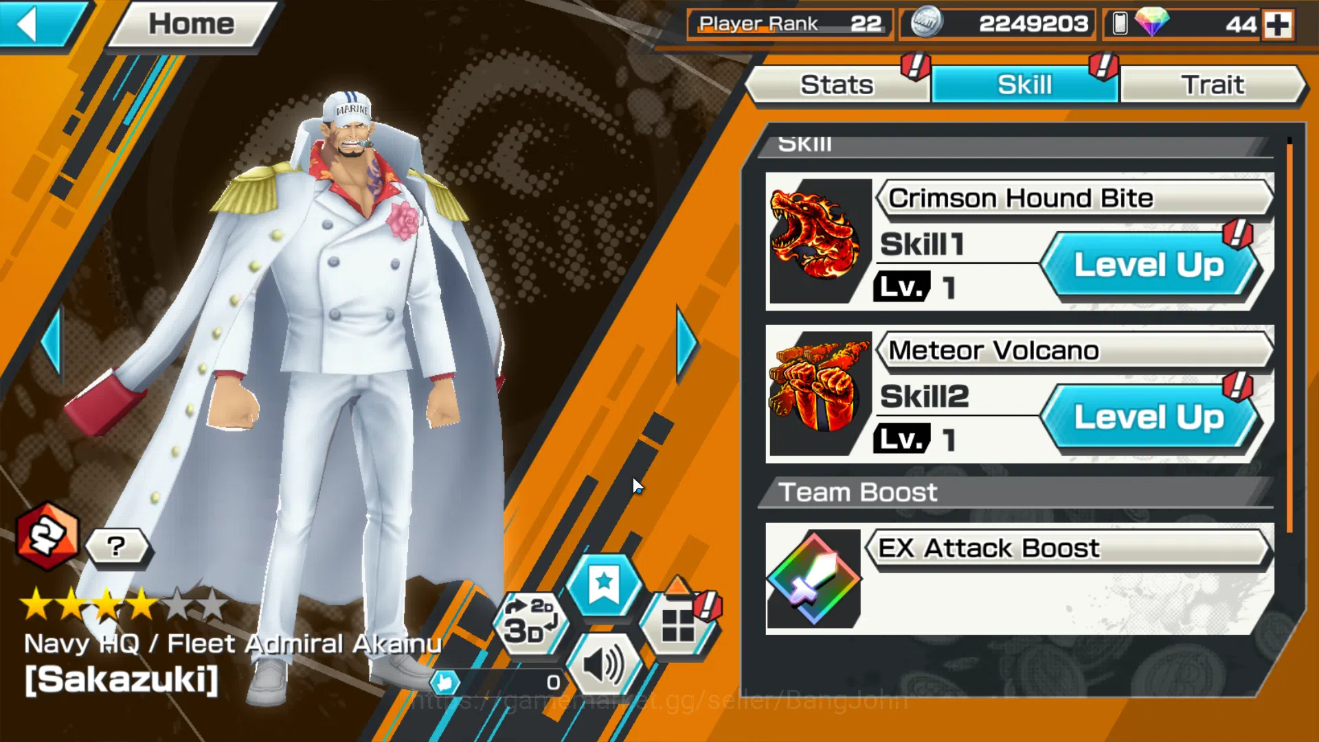 One Piece Bounty Rush Accounts Global | 3EX | 3MAX | Kuzan, Borsalino, MarshallD. image 13