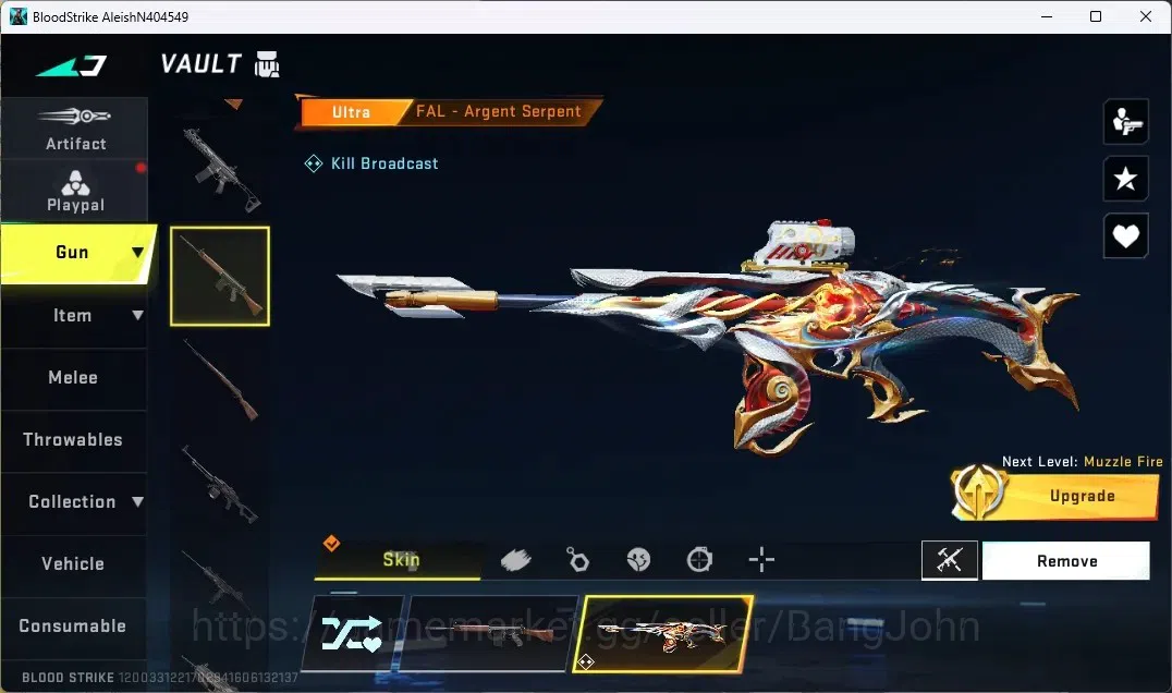 Blood Strike Accounts ASIA | BLEACH Byakuya Kuchiki | ULTRA MELEE: Talon image 2