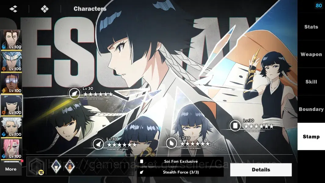 BLEACH: Soul Resonance Accounts NuverseSEA|LV 79|15 SSR[AizenB6,GrimmB2,ToshiroB1, image 18