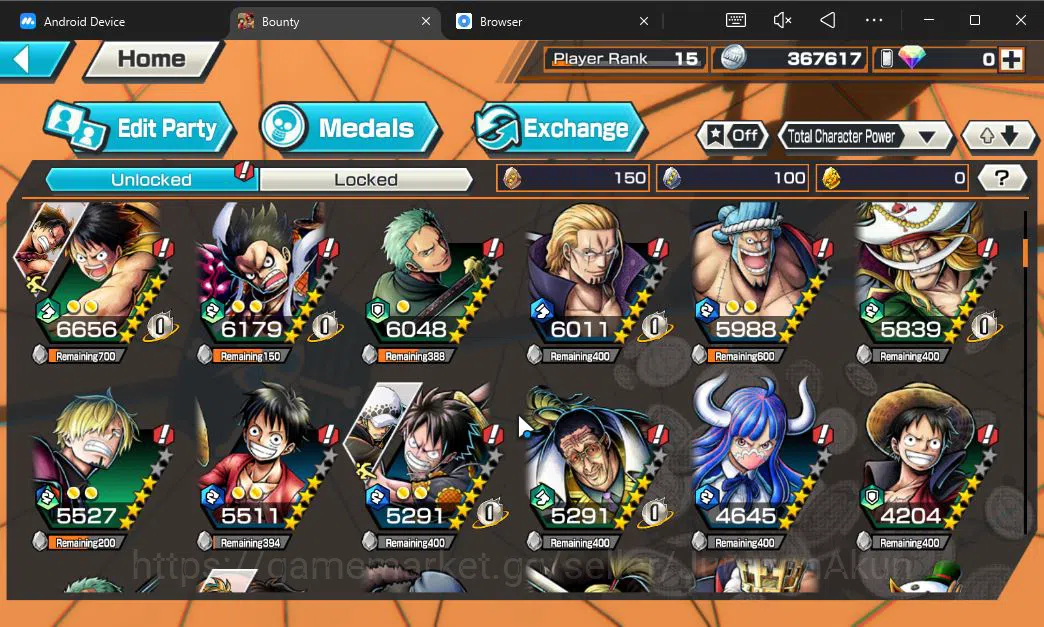 One Piece Bounty Rush Accounts Global | 3 META EX | Onigashima Roronoa Zoro, Five image 4