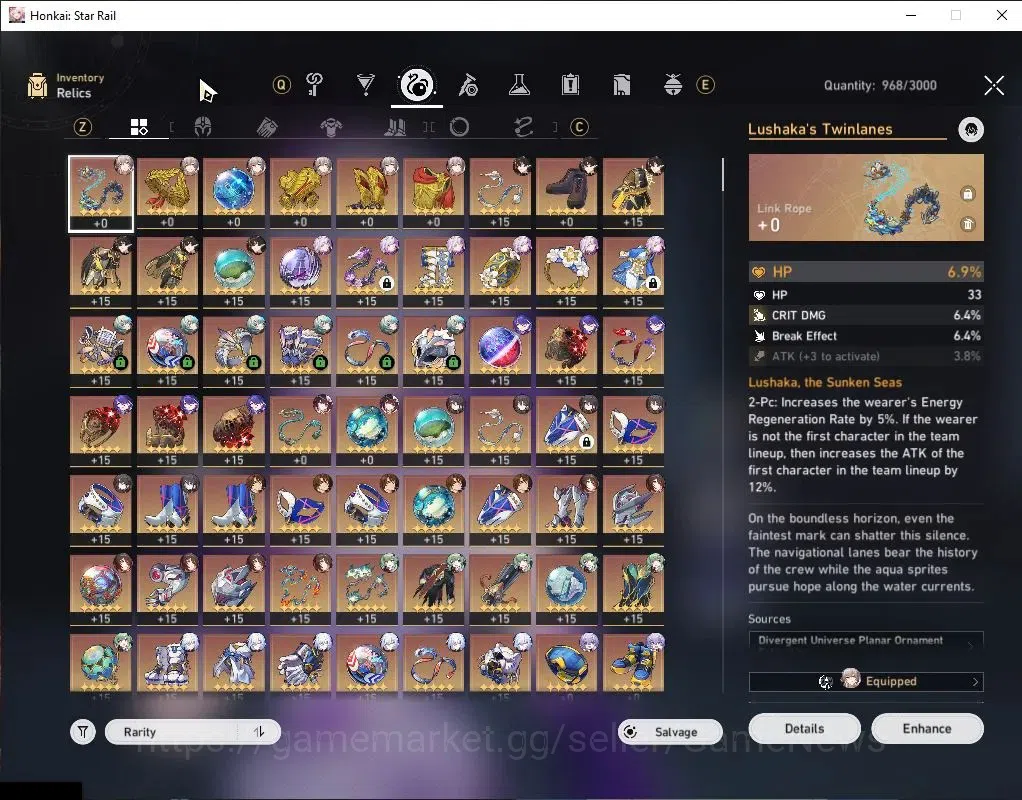 Honkai Star Rail Accounts Asia|TL 70|11 Limited|[Castorice E1,Fugue,Huohuo E image 10