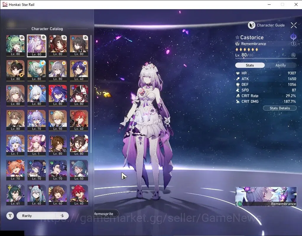 Honkai Star Rail Accounts Asia|TL 70|11 Limited|[Castorice E1,Fugue,Huohuo E image 5