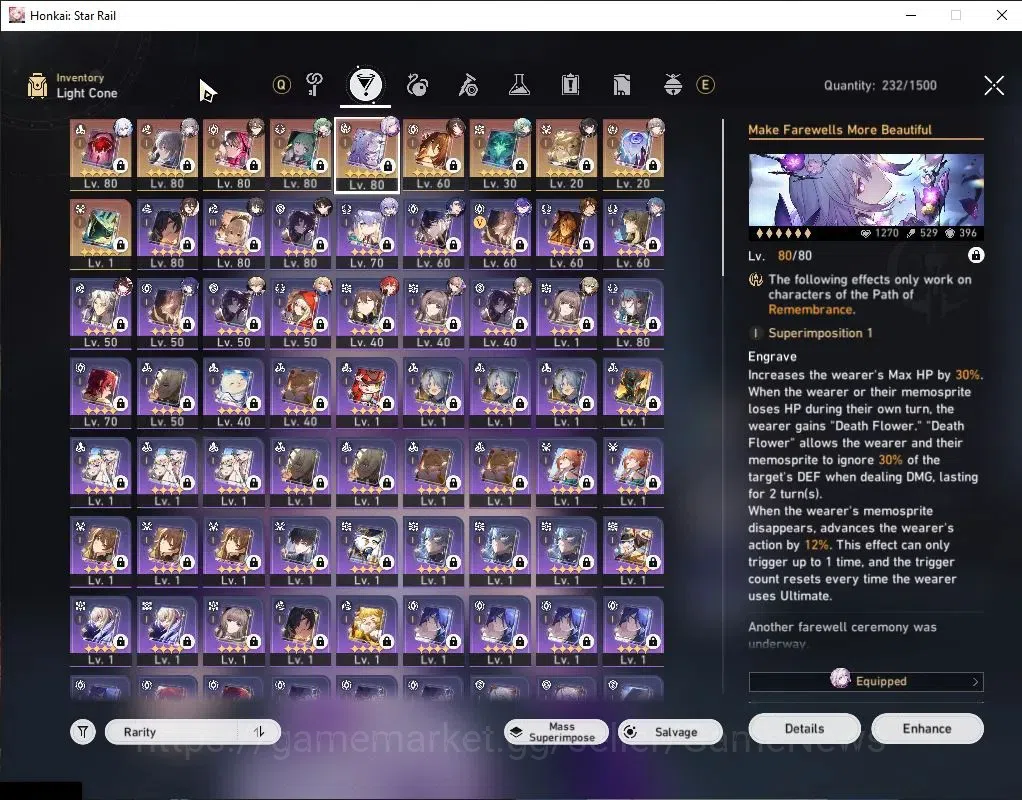Honkai Star Rail Accounts Asia|TL 70|11 Limited|[Castorice E1,Fugue,Huohuo E image 8