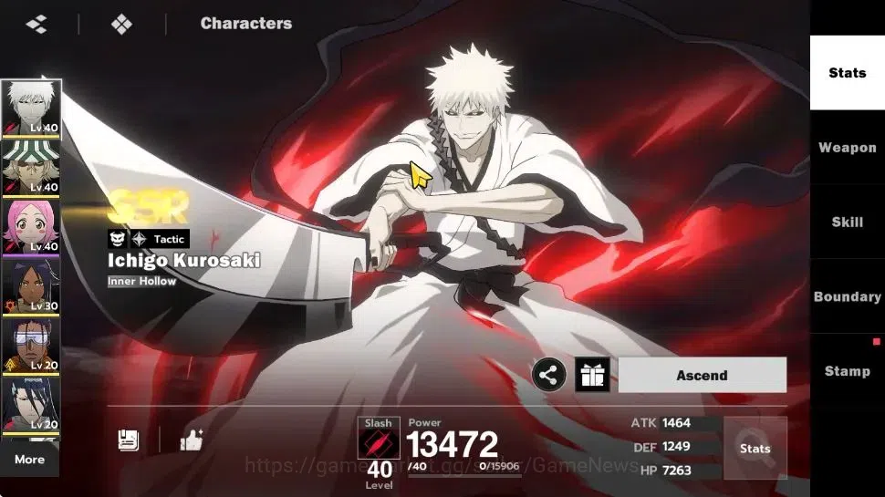 BLEACH: Soul Resonance Accounts NuverseSEA|LV 24|5 SSR [Ichigo Inner Hollow+Stamp, image 3