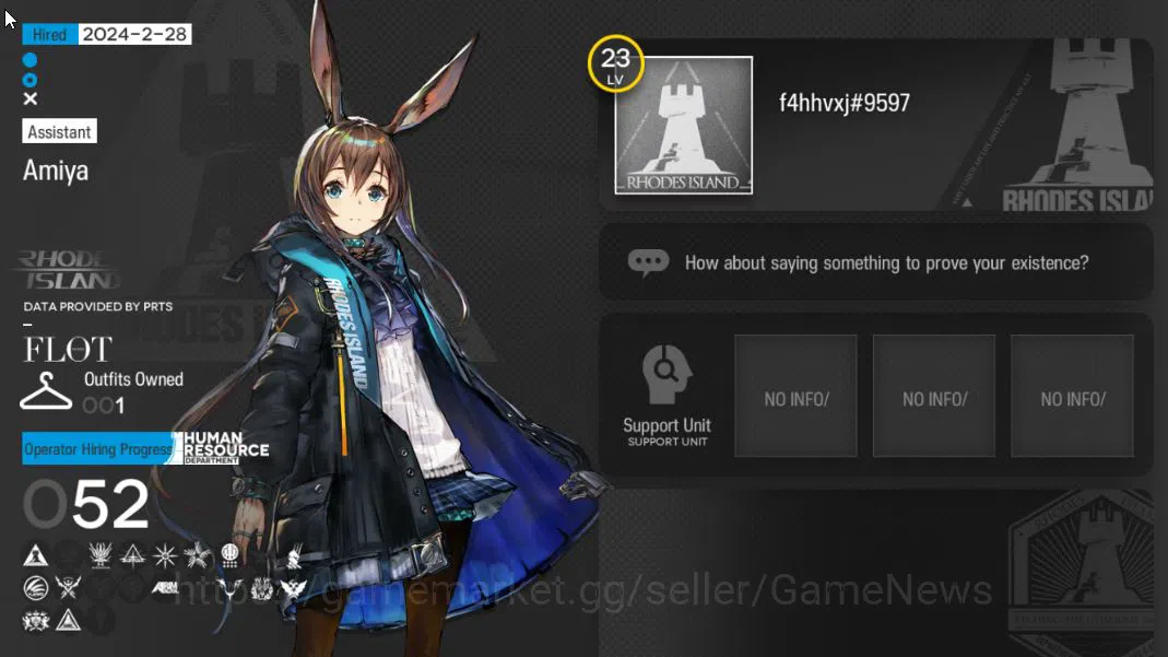 Arknights Accounts Lv 23|52 OP + 1 Skin| Starter | Wis'adel + 73020 O image 2