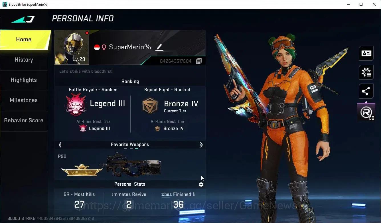Blood Strike Accounts ASIA|Eternal DesertEagle-Scorpius|Collab TR [MCX,F image 2