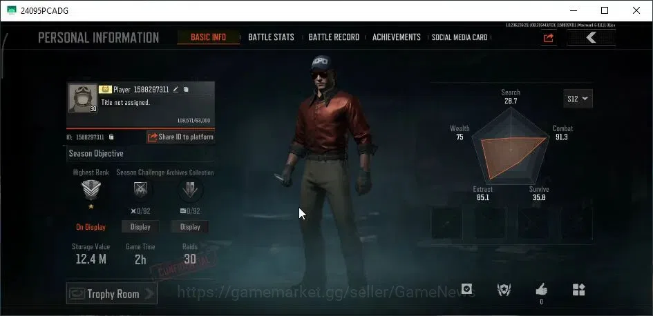 Arena Breakout Accounts MOBILE|Lv30|SV 12.4M|CV 11.3M|Rebel Glasses,V SCAR image 2