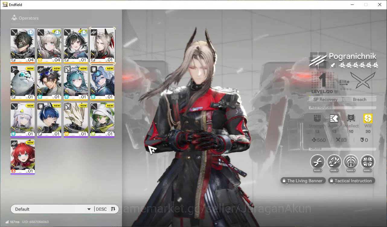 Arknights: Endfield Accounts NA/EU Lv2 |Starter| 1SSR (Pogranichnik)+6SR Operators|4 5* Wp|Male Mc|GrypLink|Take Mail|Check
