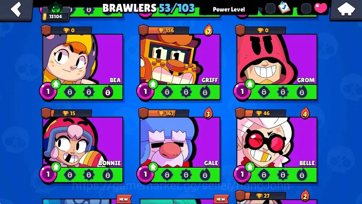 Brawl Stars Accounts Android | 13104 Thropy|53 Brawler|10 Max Lv|5 Hype image 10
