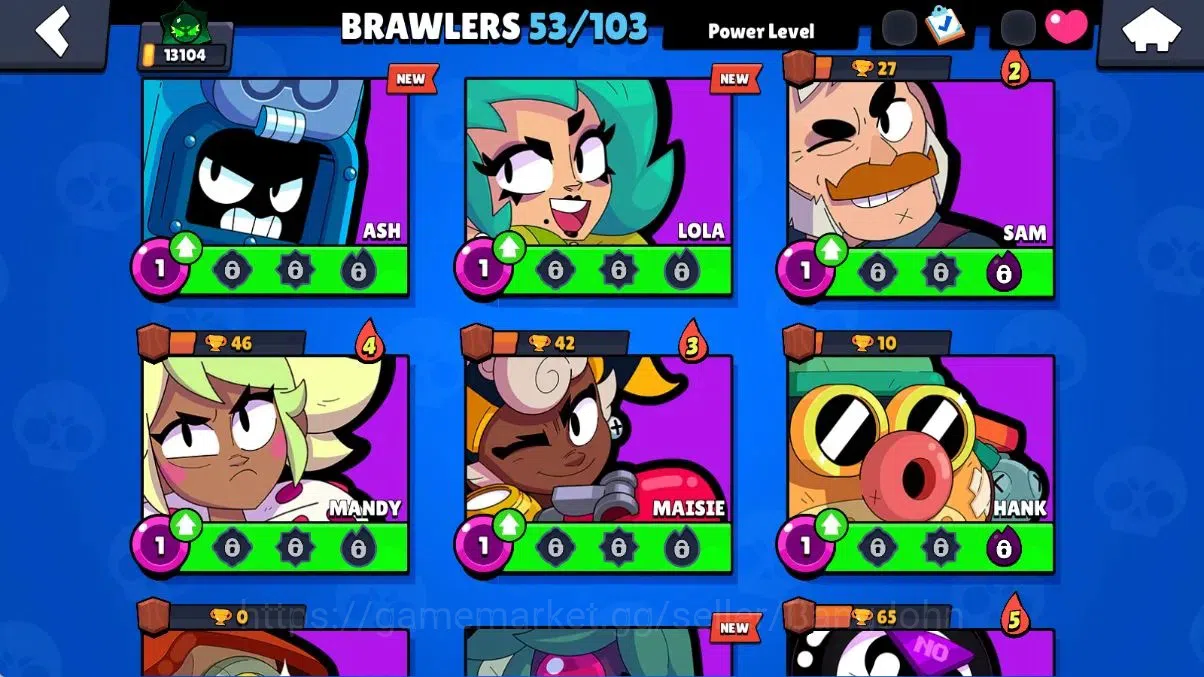 Brawl Stars Accounts Android | 13104 Thropy|53 Brawler|10 Max Lv|5 Hype image 11