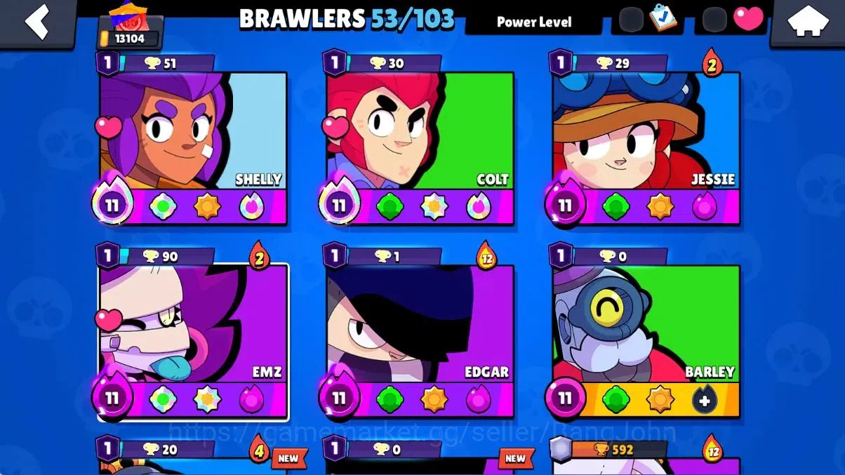 Brawl Stars Accounts Android | 13104 Thropy|53 Brawler|10 Max Lv|5 Hype image 5