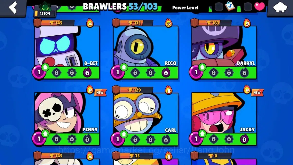 Brawl Stars Accounts Android | 13104 Thropy|53 Brawler|10 Max Lv|5 Hype image 8