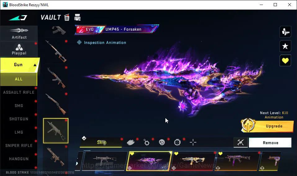 Blood Strike Accounts ASIA|EVO UMP45-Forsaken Lv5|9 ETERNAL|3 Collab BLE image 2