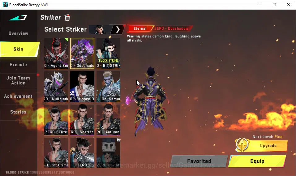 Blood Strike Accounts ASIA|EVO UMP45-Forsaken Lv5|9 ETERNAL|3 Collab BLE image 4