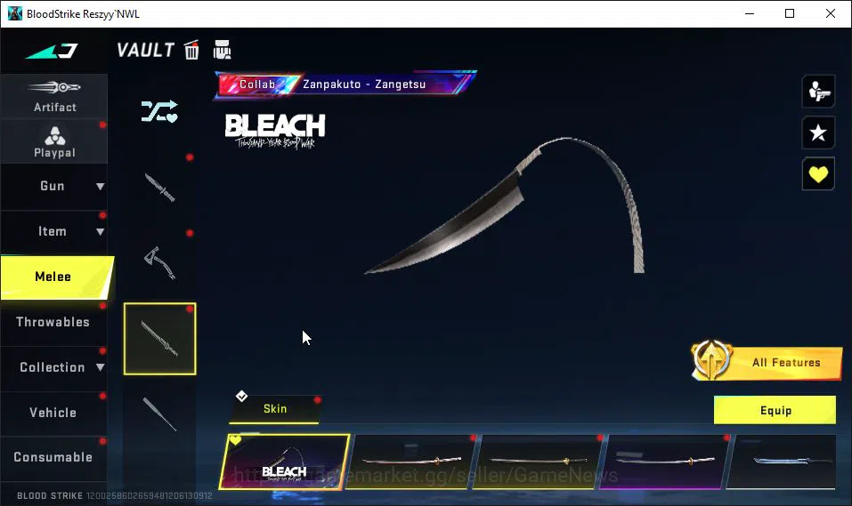 Blood Strike Accounts ASIA|EVO UMP45-Forsaken Lv5|9 ETERNAL|3 Collab BLE image 7