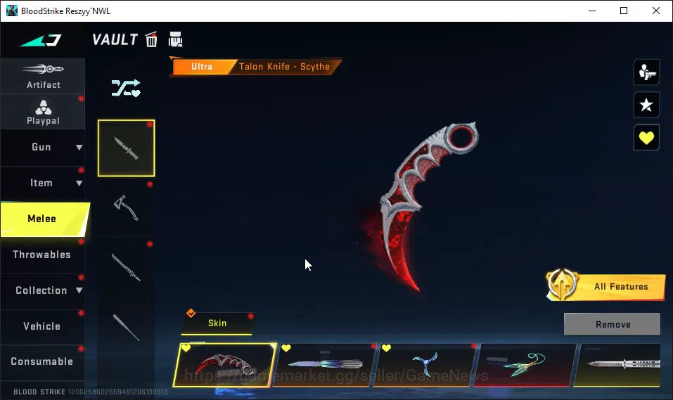 Blood Strike Accounts ASIA|EVO UMP45-Forsaken Lv5|9 ETERNAL|3 Collab BLE image 8