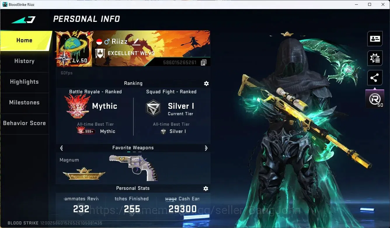 Blood Strike Accounts ASIA |ETERNAL=KRAKEN|ULTRA SCYTHE|LIMITED=AR97,|UL image 2