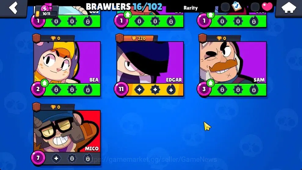 Brawl Stars Accounts 1011 Trophy|16 Brawlers 2 Max Lv [Edgar,Darryl,She image 5