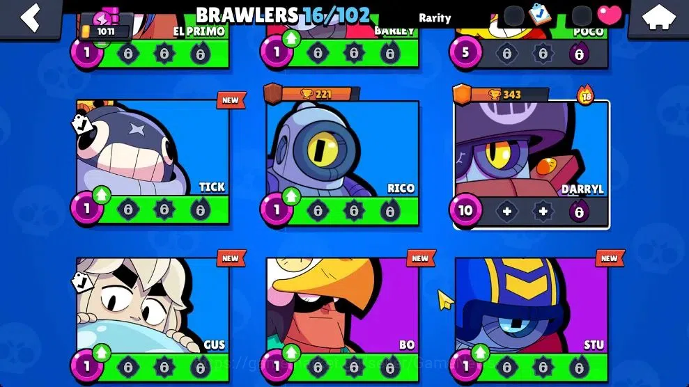 Brawl Stars Accounts 1011 Trophy|16 Brawlers 2 Max Lv [Edgar,Darryl,She image 6