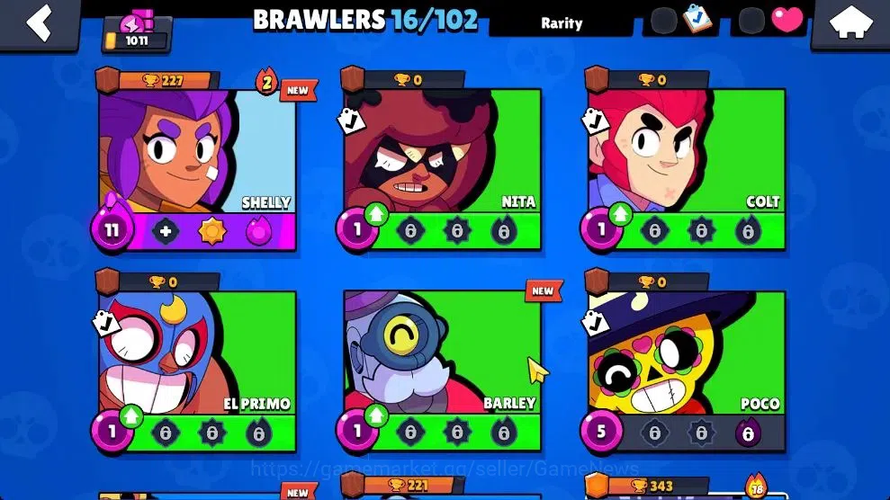 Brawl Stars Accounts 1011 Trophy|16 Brawlers 2 Max Lv [Edgar,Darryl,She image 7
