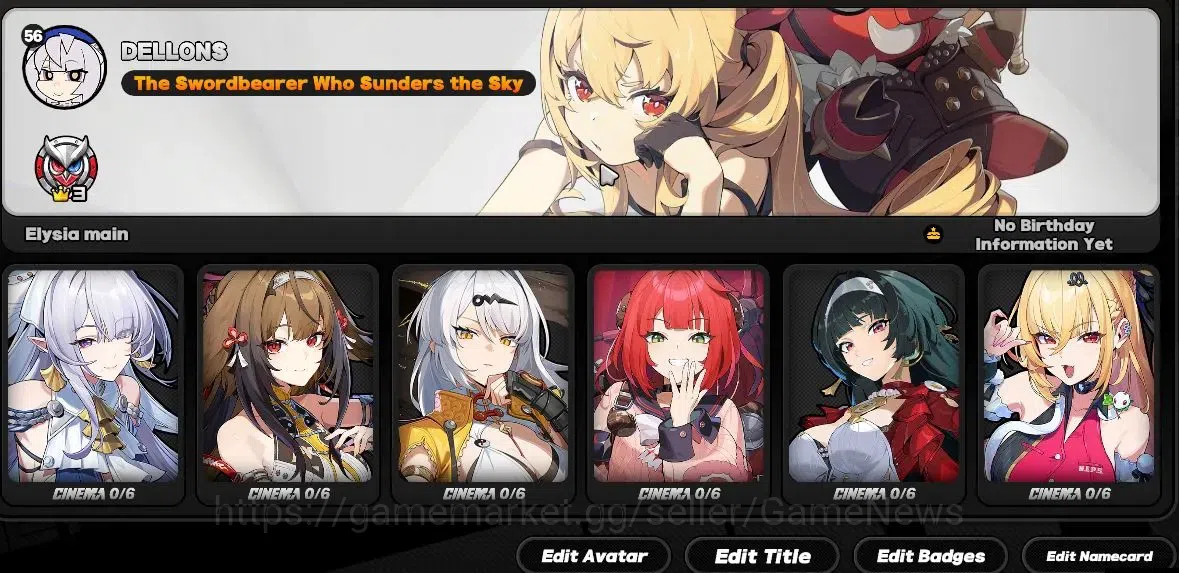 Zenless Zone Zero Accounts Starter ASIA|IK 56|S3 Prolog|4,2K PolyCh|8 LMT 4