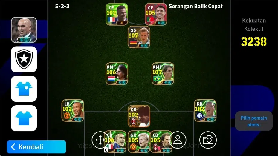 eFootball Accounts Legends & Iconic Players Mobile|PW3238|Kaka,Cruyff,Cannavaro,Mario Gotze,Puskas,Schmeichel,Baresi,Bebeto 1