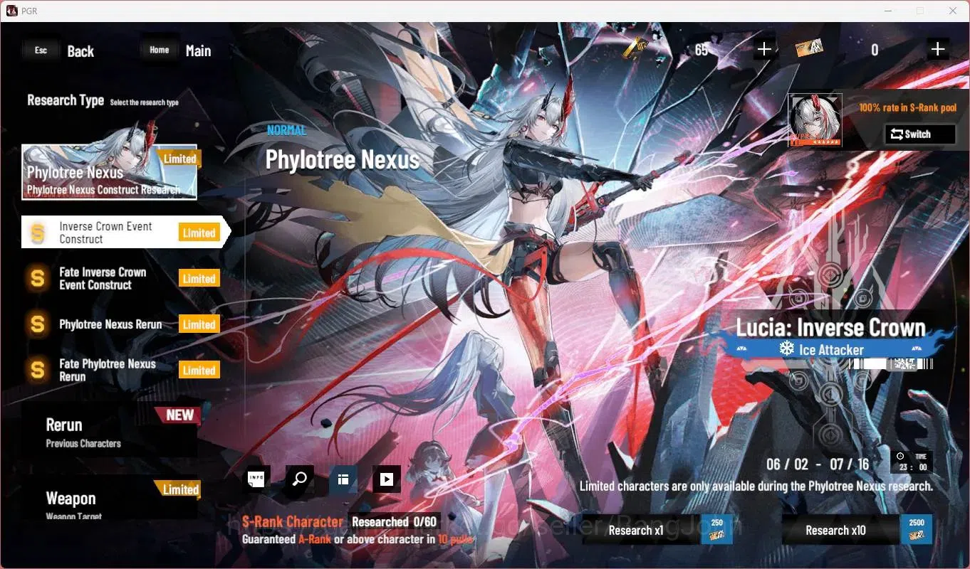 Punishing: Gray Raven Accounts Mid-Game ASIA | L45 | S Lucia CW Lv80+Sign , S Bianca C Lv69, S No.21 Feral Lv41 | BC 65 10