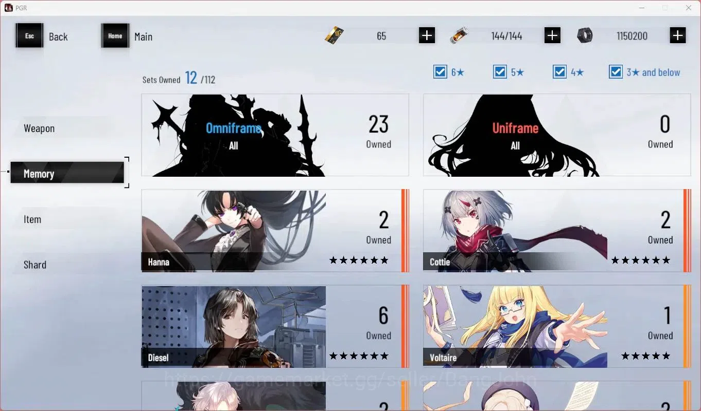 Punishing: Gray Raven Accounts Mid-Game ASIA | L45 | S Lucia CW Lv80+Sign , S Bianca C Lv69, S No.21 Feral Lv41 | BC 65 7