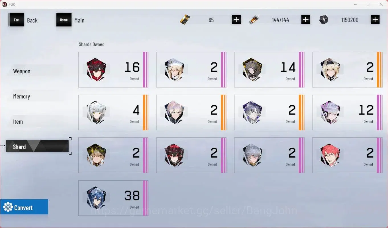 Punishing: Gray Raven Accounts Mid-Game ASIA | L45 | S Lucia CW Lv80+Sign , S Bianca C Lv69, S No.21 Feral Lv41 | BC 65 9