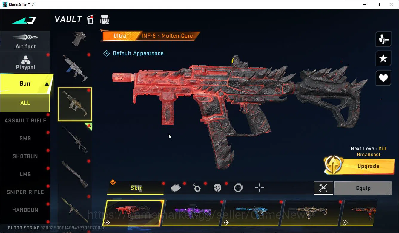 Blood Strike Accounts Rare Skin Asia|3 ETERNAL (M700-LV6,P90-Lv3,AUG-Lv3)| 3 MELE(Knife,Katana,Axe)|3 12