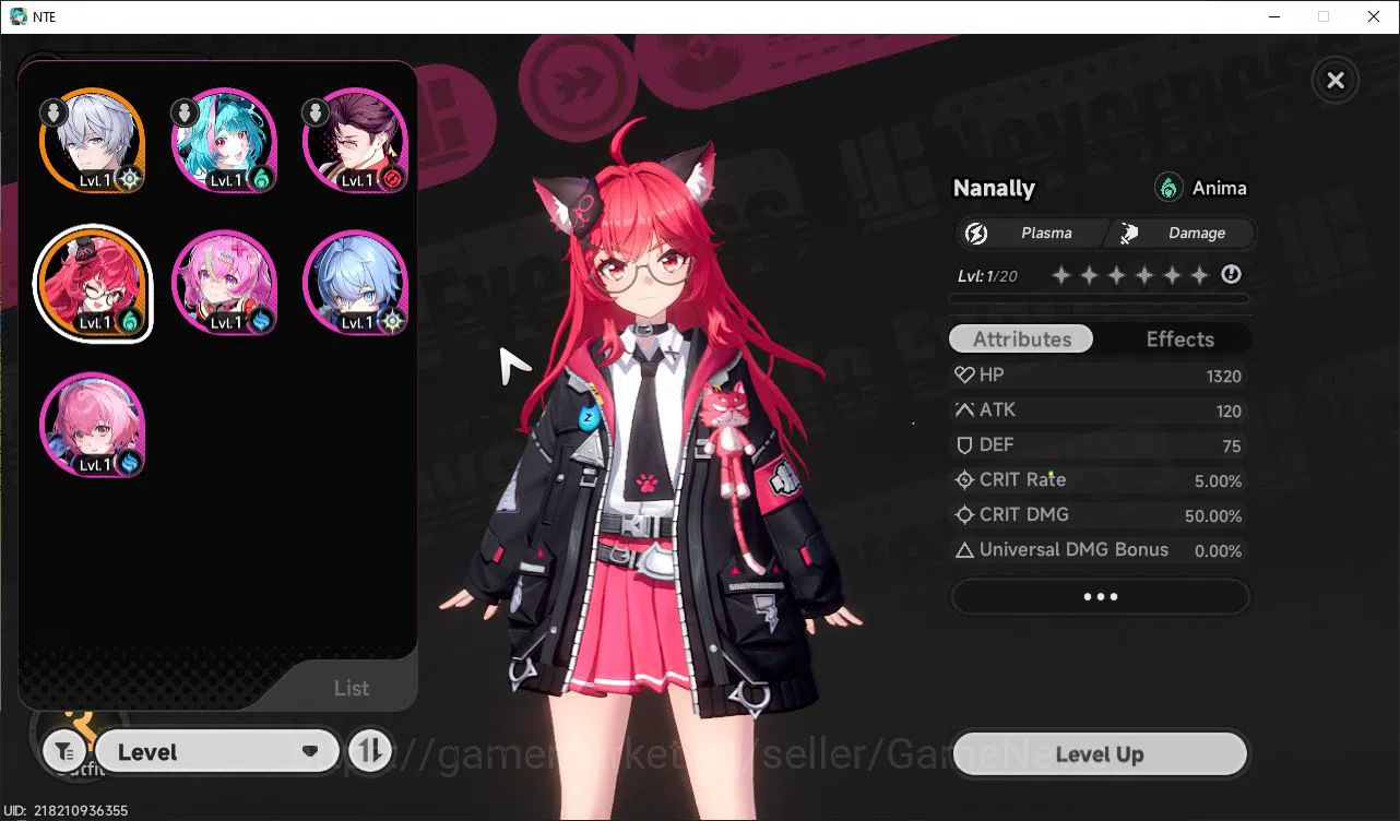 Neverness to Everness Accounts GLOBAL EU|HL 3|1 SSR Limited Nanally + 5 SR [Aurel image 1