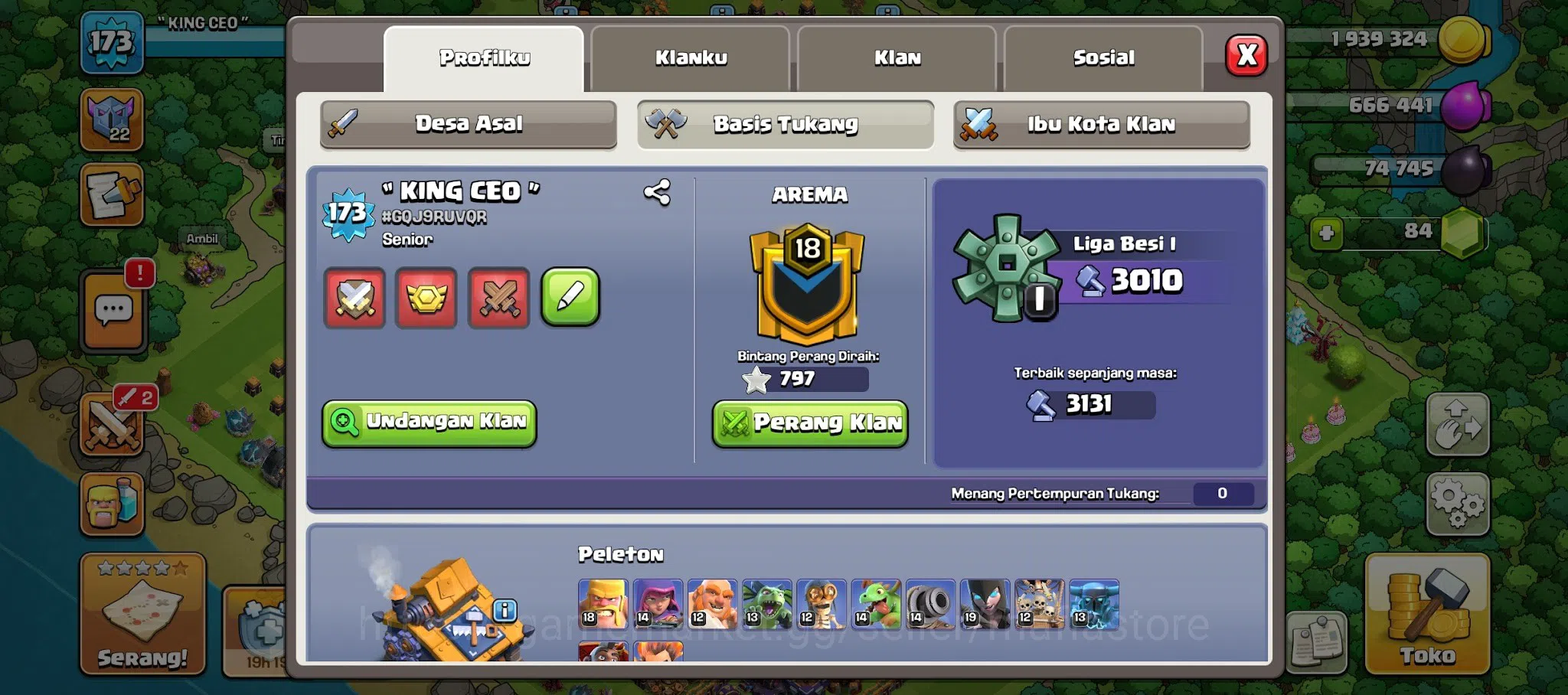 Clash of Clans Accounts TH14 Max AQ L90 & GW L65, RC L34, Clan Capital PEK image 2