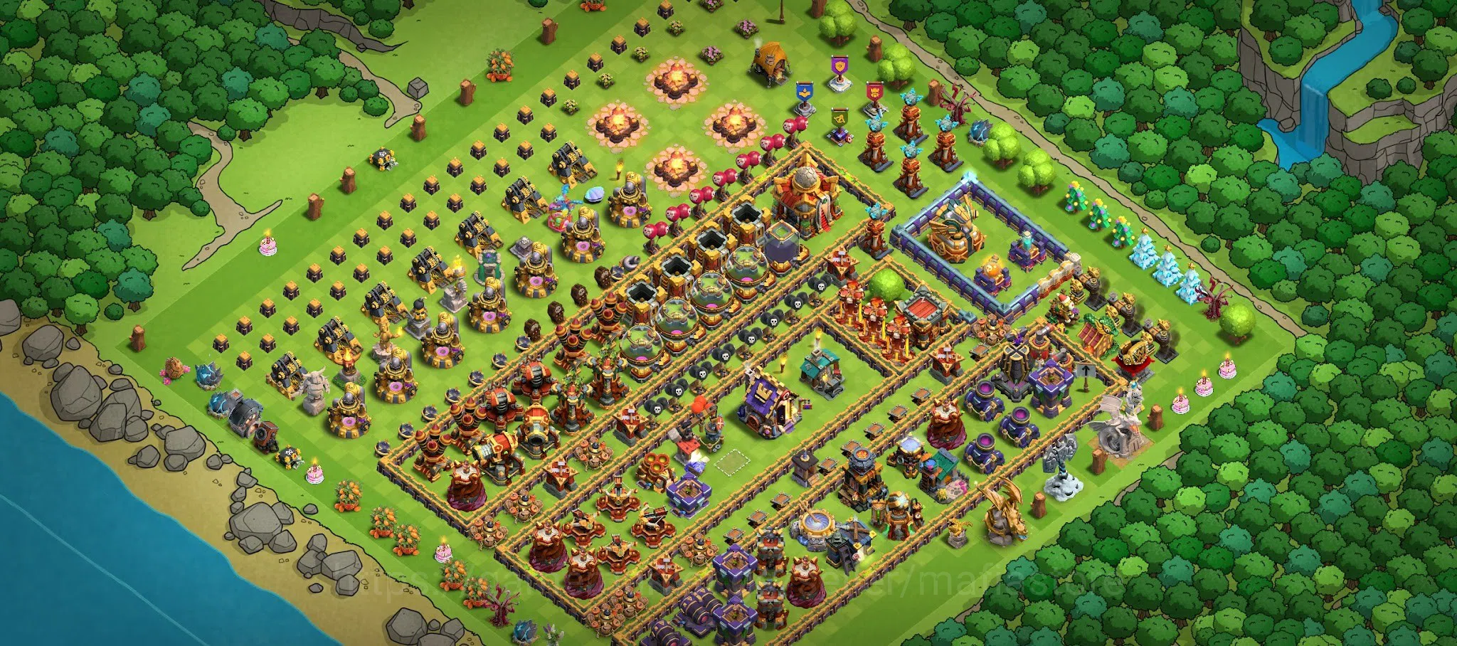 Clash of Clans Accounts TH14 Max AQ L90 & GW L65, RC L34, Clan Capital PEK image 3