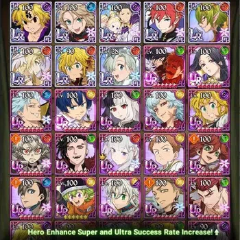 The Seven Deadly Sins: Grand Cross Accounts Others ASIA | 5M Pwr |214 Dia| 8LR: N.Meliodas, Sbabea, etc| 10UR |2 Cross IF