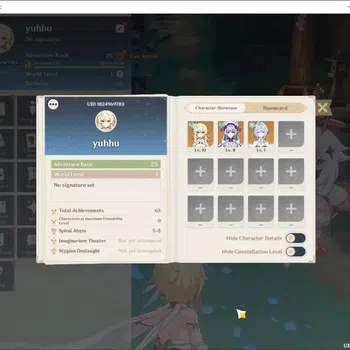 Genshin Impact Accounts Others Asia|AR 25|1 Limited (Odette) + 1 Standard (Mizuki) StellarSwirl |Low AQ & Map |All