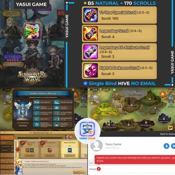 Summoners War: Sky Arena Accounts Starter [GLOBAL] ACCOUNT FOR LD GACHA + TESHAR + 160 11 YEARS ANNIVERSARY SCROLL