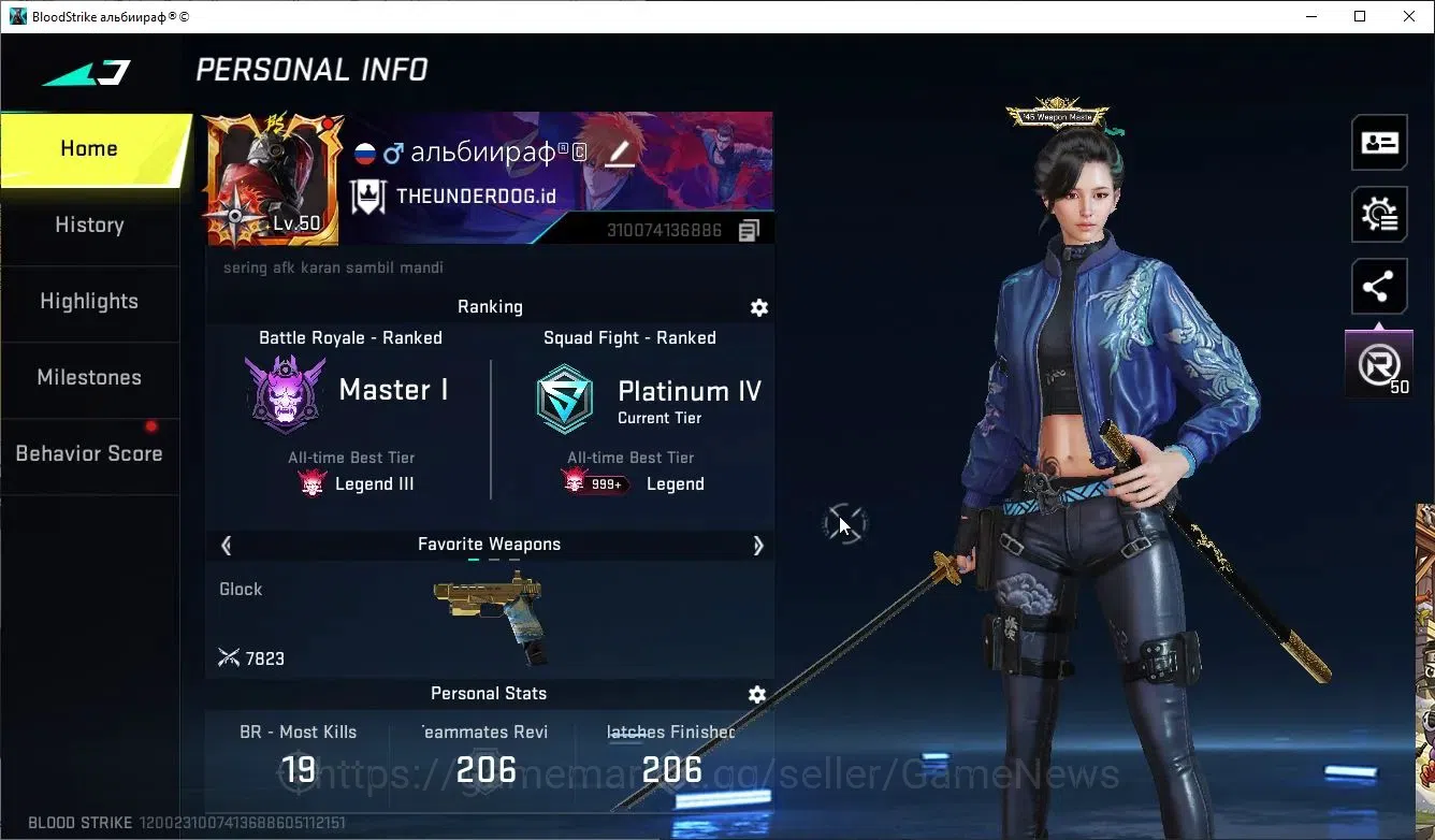 Blood Strike Accounts ASIA|Eternal Zero|14 ULTRA[Ran,Emma,Hank,Origin-12 image 2