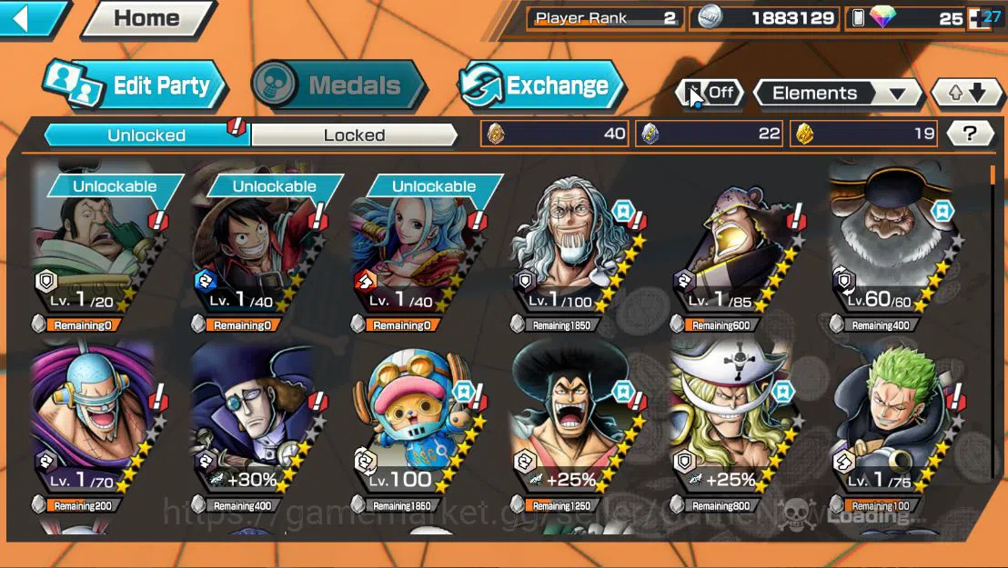 One Piece Bounty Rush Accounts Global|4 EX|5 Elder St.Saturn,Gp Edward Newgate,KO image 4