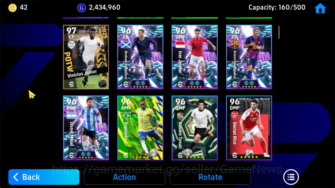 eFootball Accounts Mid-Tier Mobile|Aerial Fort(Gerard Pique),Edged Crossing(Park Ji-Sung,Andrew Robertson),Fortress(Ivar 14