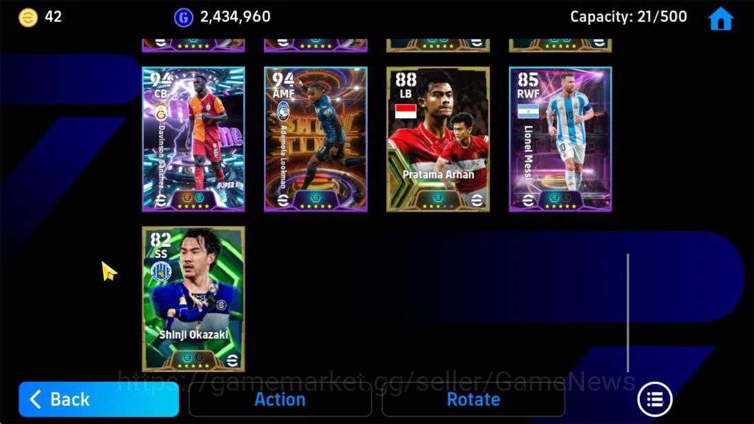 eFootball Accounts Mid-Tier Mobile|Aerial Fort(Gerard Pique),Edged Crossing(Park Ji-Sung,Andrew Robertson),Fortress(Ivar 7