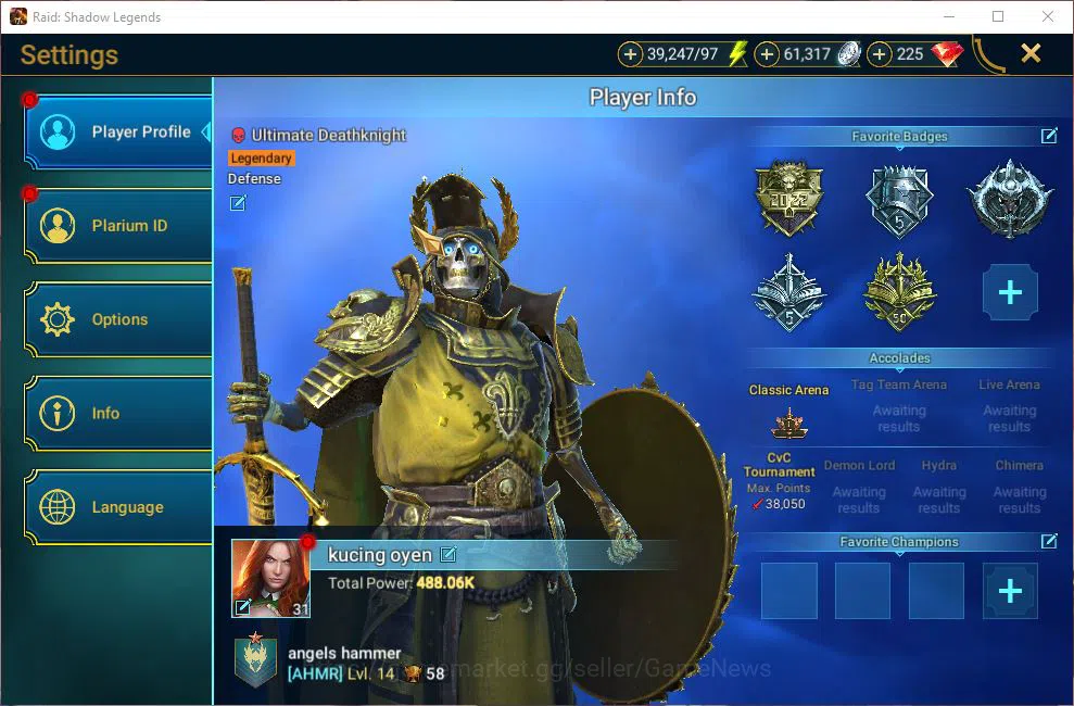 Raid: Shadow Legends Accounts Lv31|488K Power|Starter|12 Legendary (Artax,Ninja, image 2