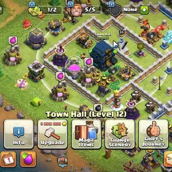 Clash of Clans Accounts High-End LV 126|TH 12 BH 8 HH 6|Limited Skin|BK 56,AQ 65,GW 40,MP 32 | BM 10 | 375 Gems | CN